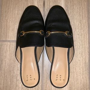 Black loafers